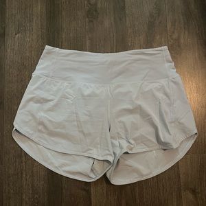 Lululemon Speed Up High Rise Lined Short 4” Blue Linen